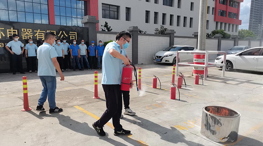 安全生產(chǎn)不松懈！金環(huán)電器開(kāi)展消防應急救援演練