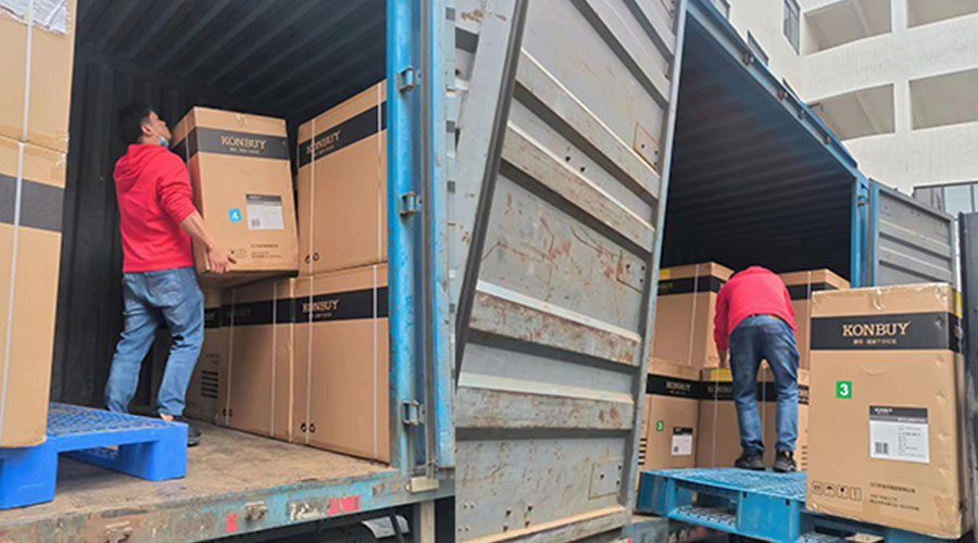 整裝待發(fā)！客戶(hù)50臺衣物烘干機裝柜完畢