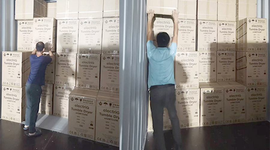 講效率！快速完成英國客戶(hù)Electriq衣物烘干機裝柜出貨任務(wù)
