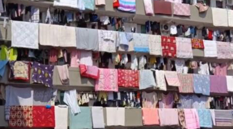 學(xué)?，F曬被大場(chǎng)面！滾筒衣服烘干機即烘即干大件棉被 便捷好用