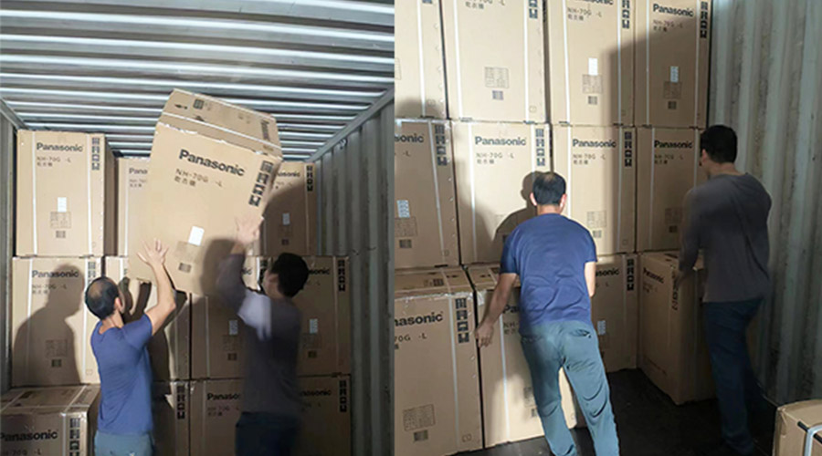 春節放假沖刺！加速度完成客戶(hù)松下衣物烘干機裝柜發(fā)貨