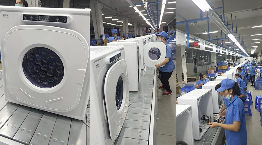 現場(chǎng)圖示！家用干衣機工廠(chǎng)生產(chǎn)線(xiàn)組成